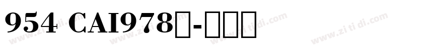 954 CAI978◆字体转换